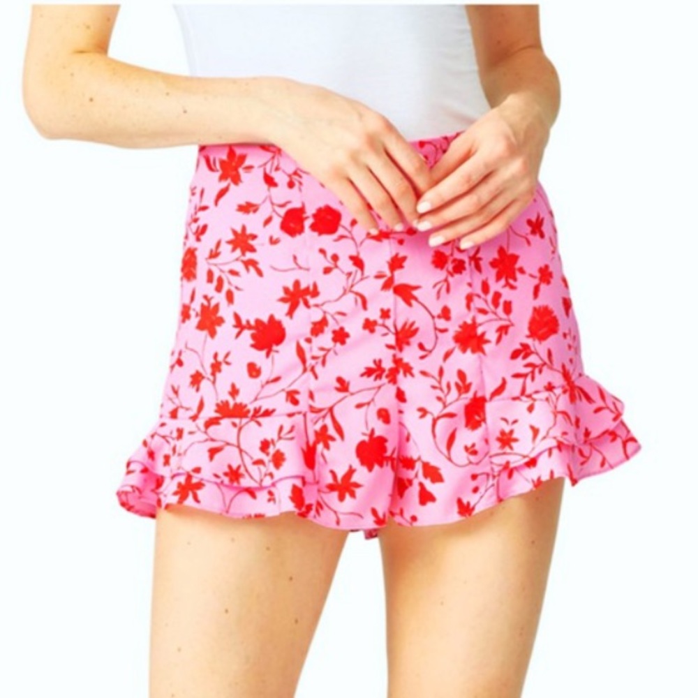 Likely NYC pink/red floral shorts sz 8
